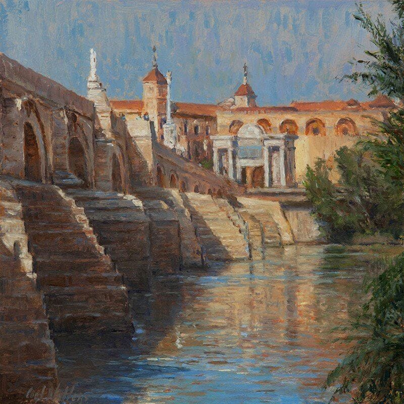 images_paintings_nedrashow_spain_roman bridge in cordoba